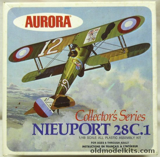 Aurora 1/48 Nieuport 28 C.1 Collectors Edition - Flight Lieutenant Eddie Rickenbacker of the 94th Aero Squadron AEF, 1108-200 plastic model kit